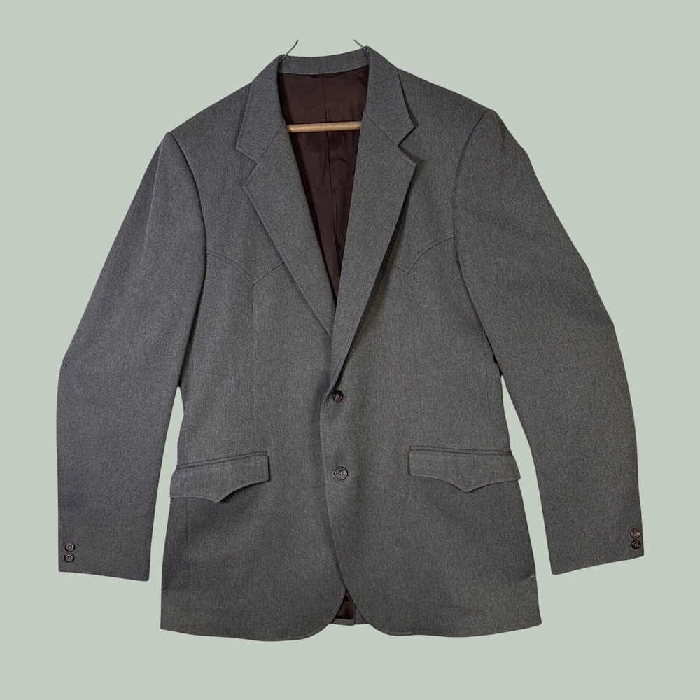 Vintage Circle S Western Blazer Cowboy Sport Coat; 40L